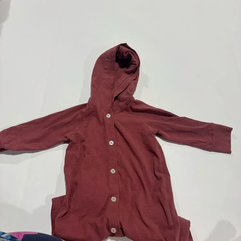 Kate Quinn Little Liam Red Organic Cotton Button Up Body Suit